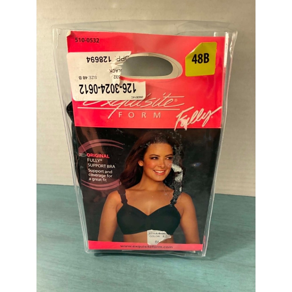 Exquisite Form Fully Original Support Bra Black 48B Style 5100‎ New